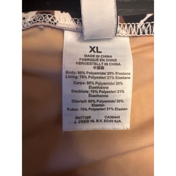 J. Crew Leopard Print One-Piece Swimsuit XL Polyamide & Elastane - Picture 3 of 5
